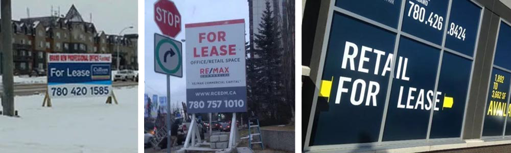 St. John's for lease signs