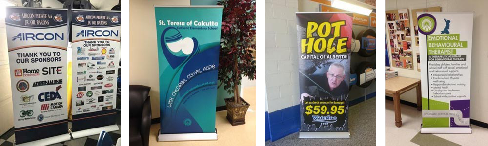St. John's retractable banner stands signs
